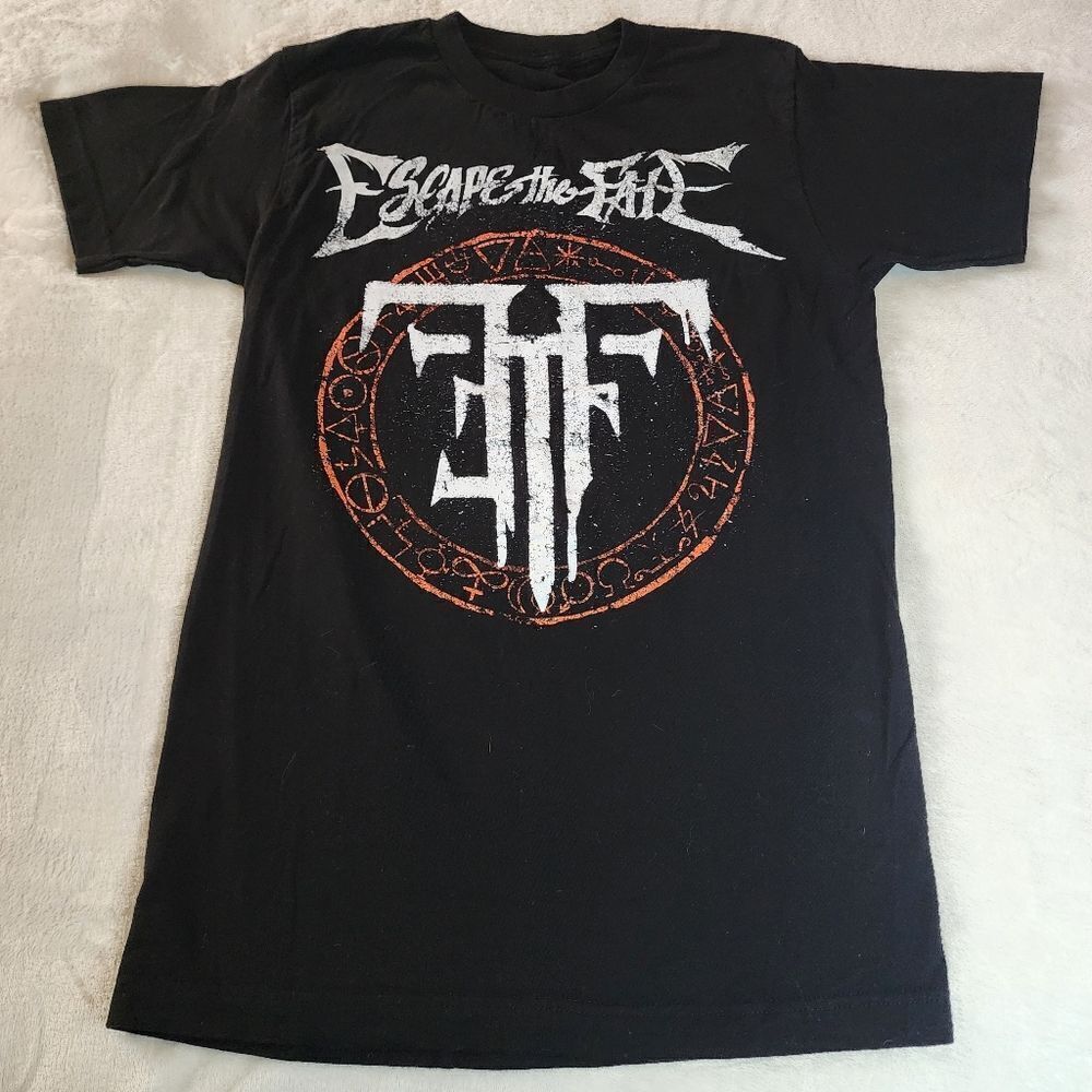 Escape The Fate Black Tshirt With Graphics Size Small